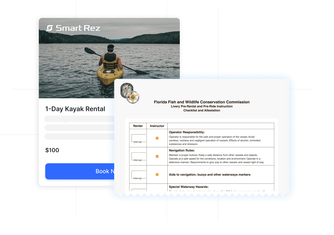Kayak and SUP features