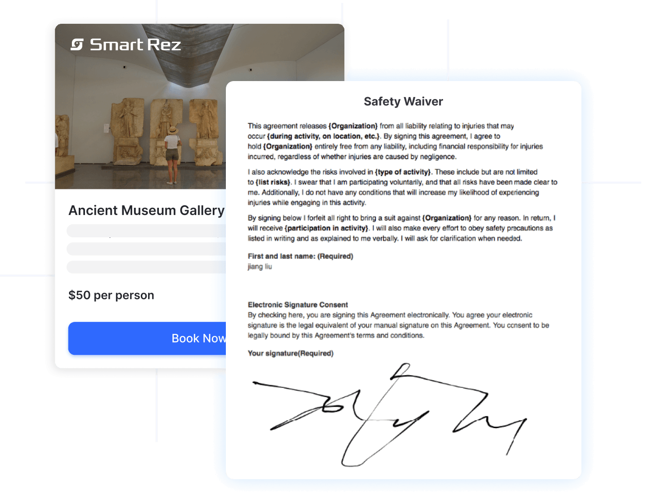 Museum ticketing features